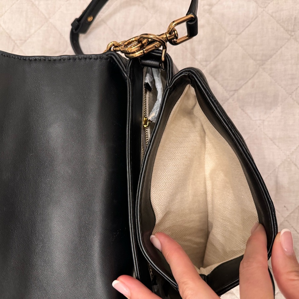 Tory Burch Black Quilted Leather Handbag - Picture 9 of 16